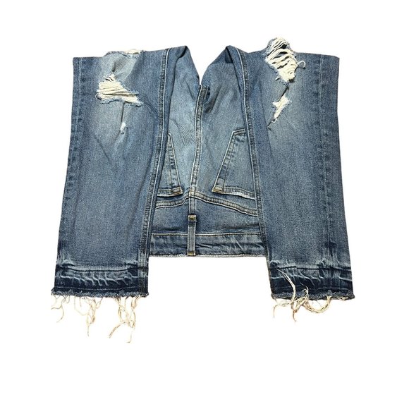 Joe's Jeans Billie Crop Boyfriend Slim Crop Distressed Raw Hem Size 26 - Picture 2 of 5